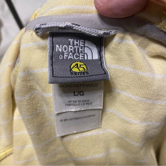 The North Face Yellow stripe Quarter-Zip Fleece Sweater large A5 series women’s - Picture 9 of 11